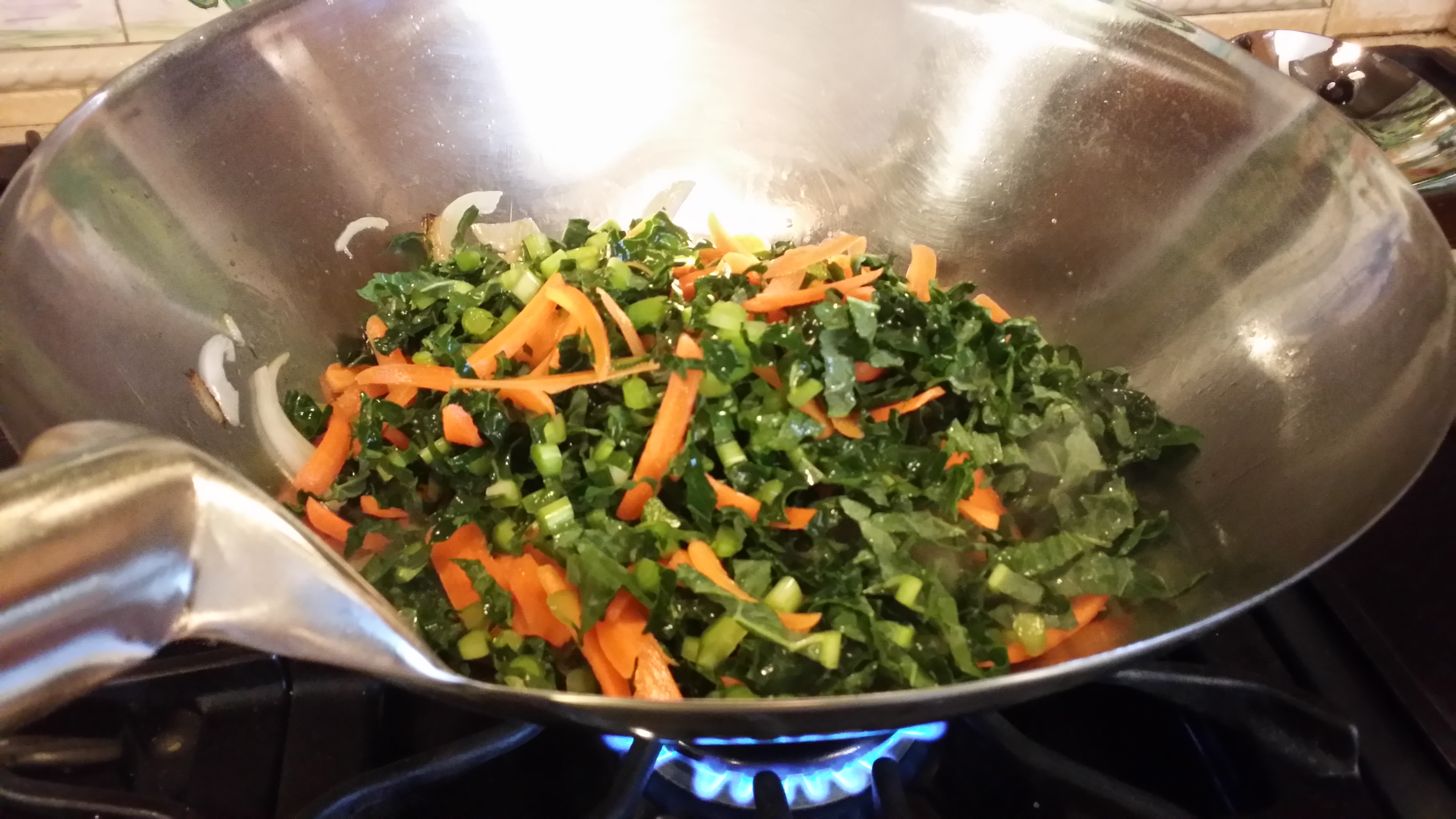 Add the Kale & Carrots