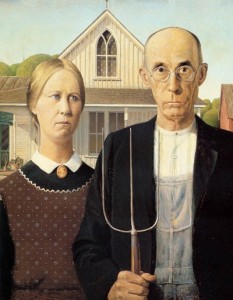 American-Gothic by Grant Wood